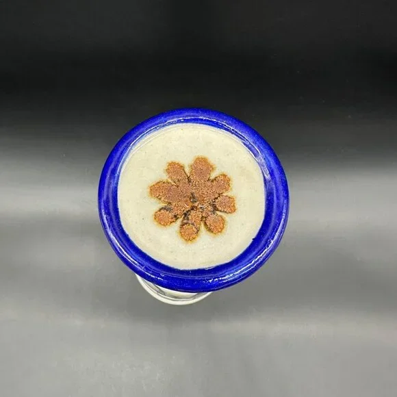 Vintage Ken Edwards Pottery Candle Holder Folk Art Bird Hand Painted Mexico - Picture 6 of 11